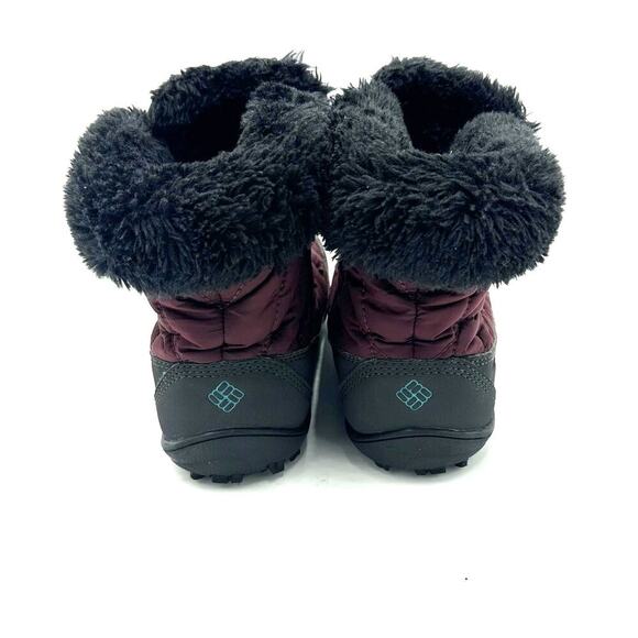 Columbia Waterproof Purple Nylon/ Faux Fur Lace Up Boots, GUC, Sz Kids 1 (K1-A) - Picture 4 of 9
